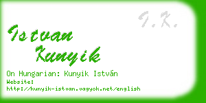 istvan kunyik business card
