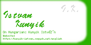 istvan kunyik business card